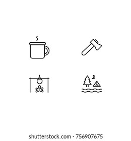 Camping Icon Line