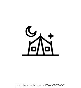 Camping icon or logo design isolated sign symbol vector illustration - high quality line style vector icon suitable for designers, web developers, displays and websites