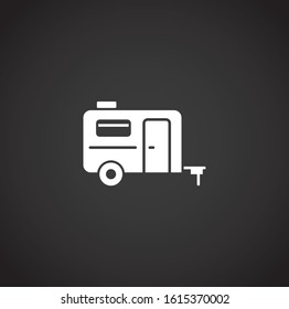Camping icon on background for graphic and web design. Creative illustration concept symbol for web or mobile app.