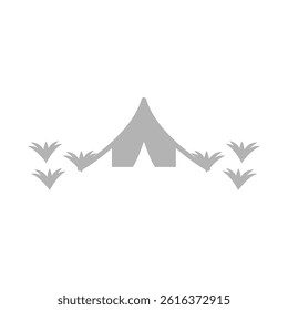 camping icon on white background, vector illustration