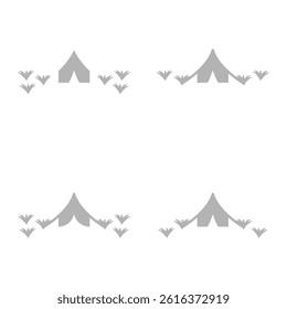 camping icon on white background, vector illustration