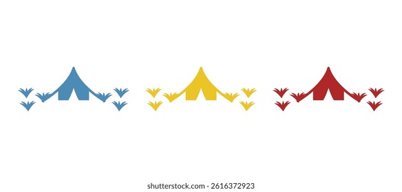 camping icon on white background, vector illustration