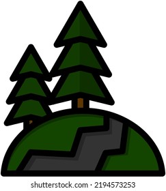 paquete de iconos de camping hecho en estilo plano