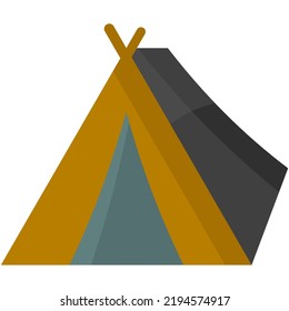 camping icon pack made in flat style