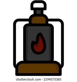 camping icon pack made in flat style