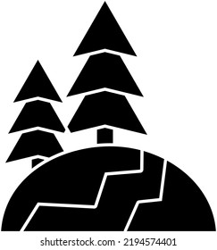paquete de iconos de camping hecho en estilo gliph