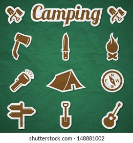 camping icon Set