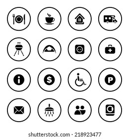 Camping icon set