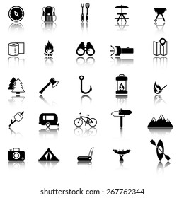Camping icon set