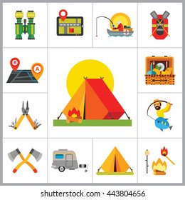 Camping Icon Set