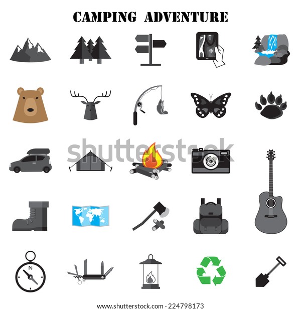 camping icon\
set