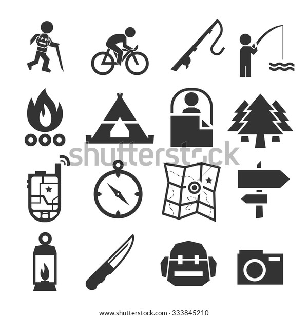 camping icon\
set