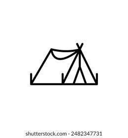 Camping Icon Set Outdoor Adventure Illustrations for Recreation and Travel