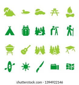 Camping icon set , vector