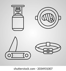 Icono de acampado Icono de la ilustración del vector EPS
