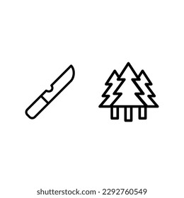 Camping icon set vector illustration logo template for many purpose. Isolated on white background.