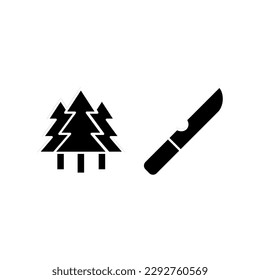 Camping icon set vector illustration logo template for many purpose. Isolated on white background.