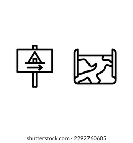 Camping icon set vector illustration logo template for many purpose. Isolated on white background.