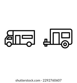 Camping icon set vector illustration logo template for many purpose. Isolated on white background.