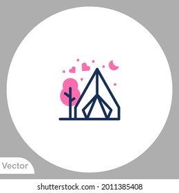 Camping icon sign vector,Symbol, logo illustration for web and mobile