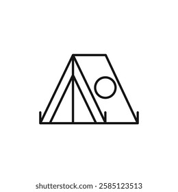 Camping icon. simple thin line vector icon