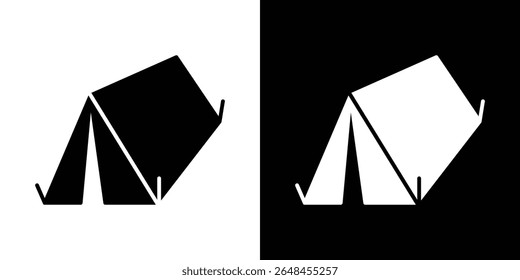 Camping icon symbol collection. Flat vector stock illustration.