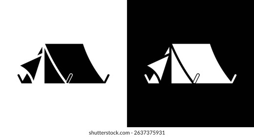 Camping icon symbols. Vector illustration.