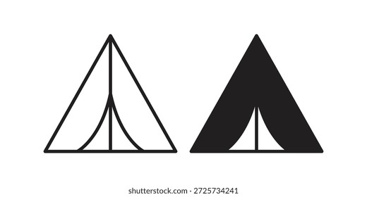 Icono de camping para la Plantilla. Conjunto de gráficos de Vector de iconos