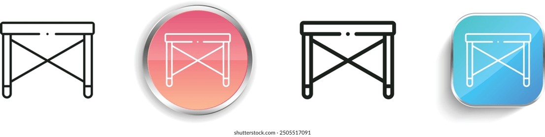 camping icon. Thin Linear, Regular and Button Style Design Isolated On White Background