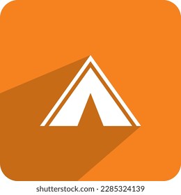 Camping icon in trendy flat style isolated in background