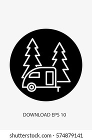 Camping icon, Vector