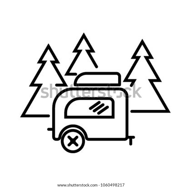 camping icon\
vector