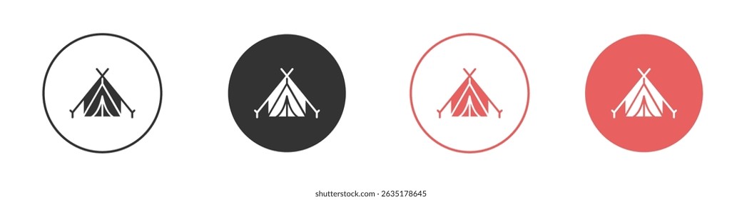 Camping icon vector design template simple and clean style