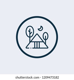 Camping icon. Vector illustration