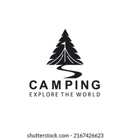 camping icon vector illustration concept design template web