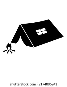 camping icon vector illustration logo template