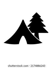 camping icon vector illustration logo template
