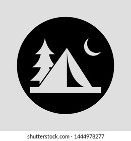 Camping icon vector illustration - Tent icon