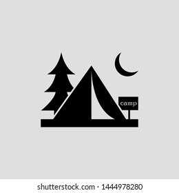 Camping icon vector illustration - Tent icon