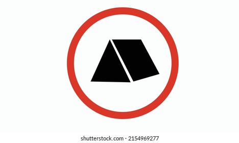 Camping Icon. Vector isolated editable illustration of a tent