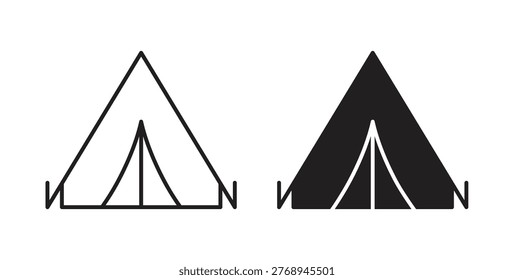 Camping icon vector pictogram pack. icon vector template
