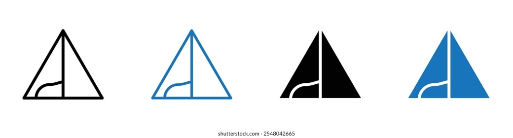 Campingsymbol Vektorgrafik-Umriss