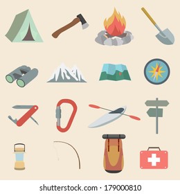 Camping icons