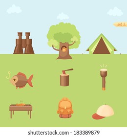 Camping icons