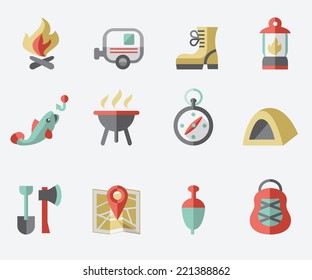 Camping  icons