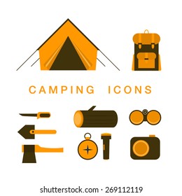 Camping icons