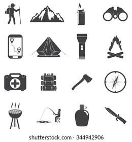 Camping icons