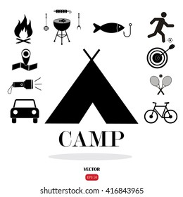 Camping icons