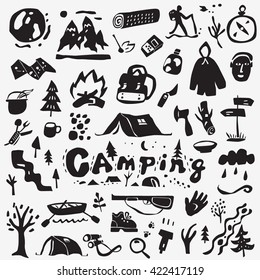Iconos de acampada 