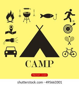 Camping icons